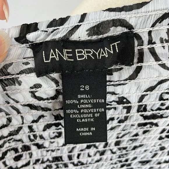 Lane Bryant Smocked Ruffle Boho Chiffon Sundress w/Removable Straps - Size 26 - Picture 13 of 15